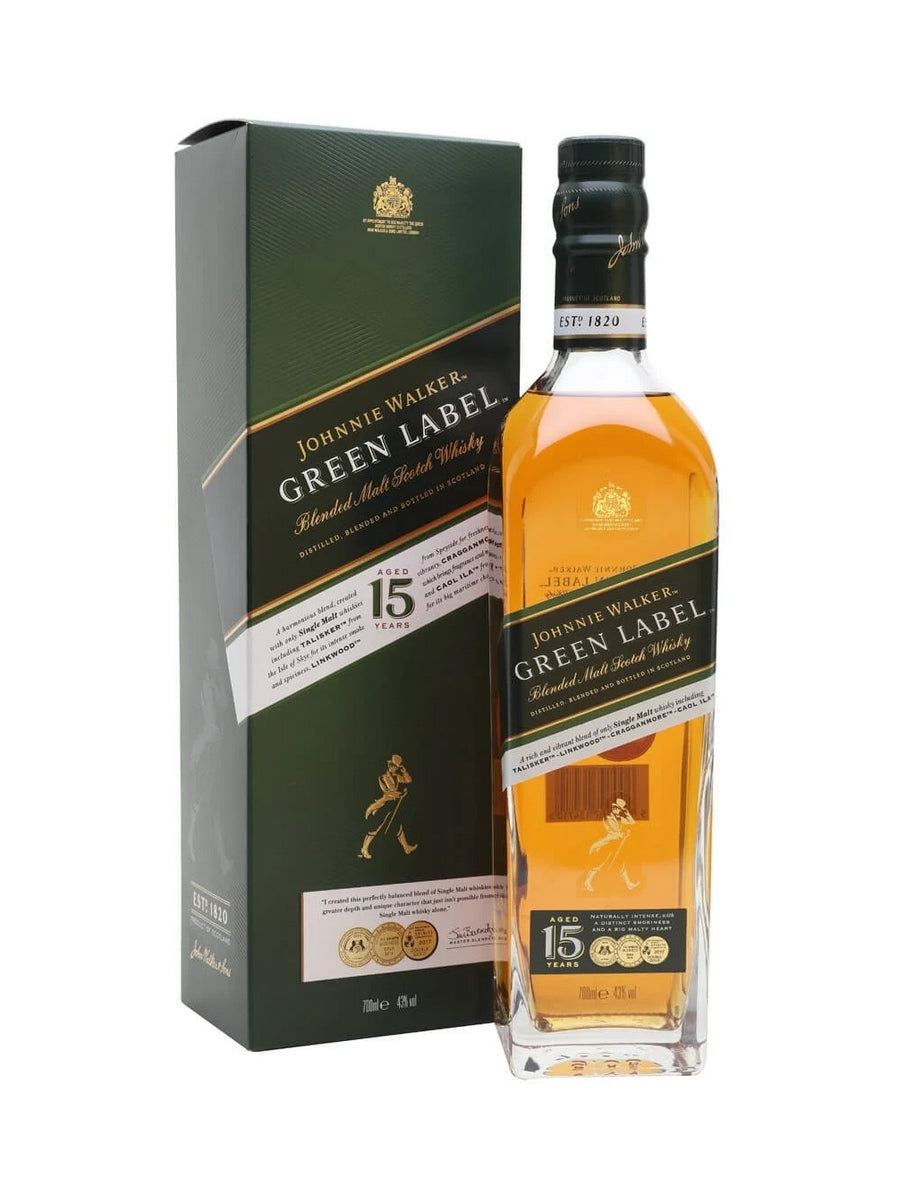 Johnnie Walker Green Label 15 Year Old Whisky 70cl / 43%