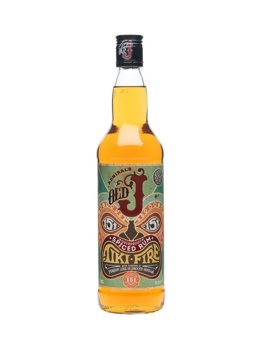 Old J Tiki Fire Spiced Rum 70cl / 75.5%