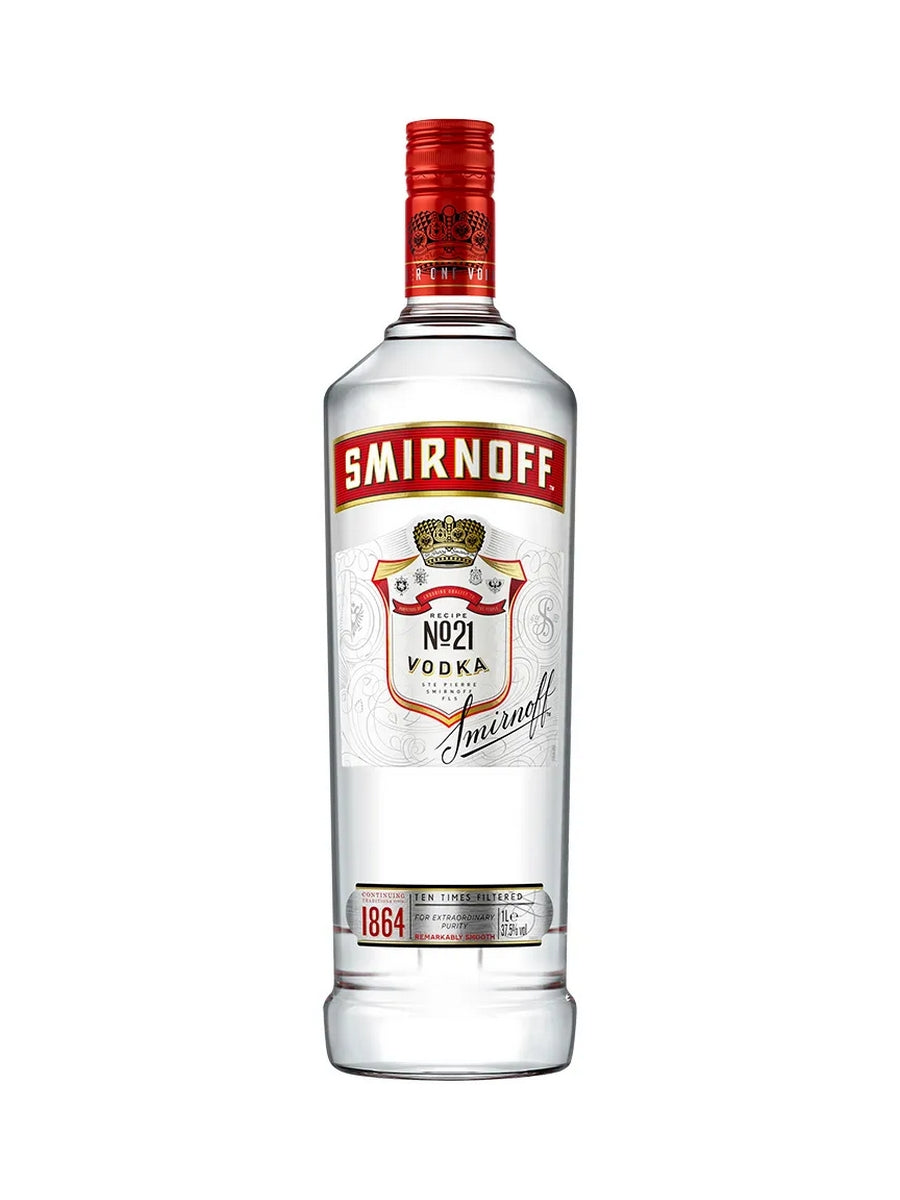 Smirnoff Red Vodka 1L Pure Plain 100cl / 37.5%